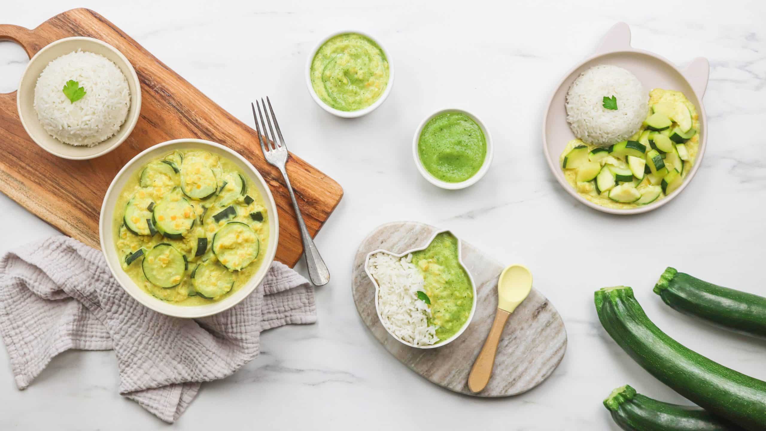 Curry de courgettes au lait de coco