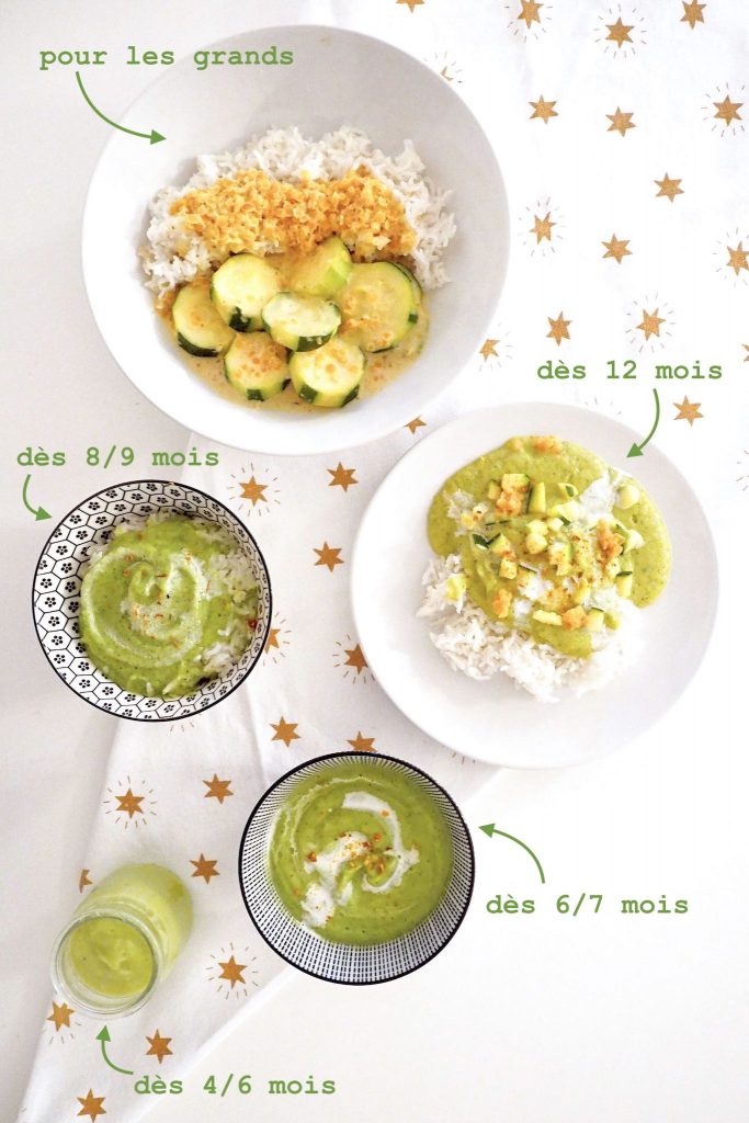 Curry de courgettes au lait de coco (pour bébé et toute la famille) -  Cuisinez pour bébé
