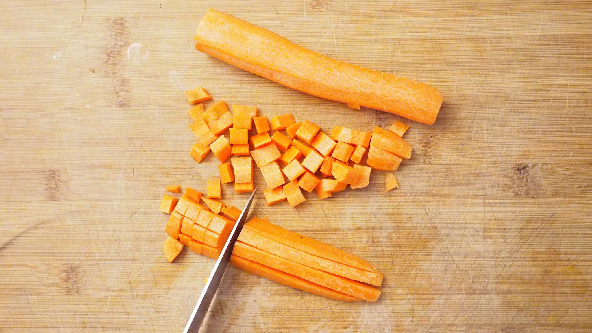 dés de carottes