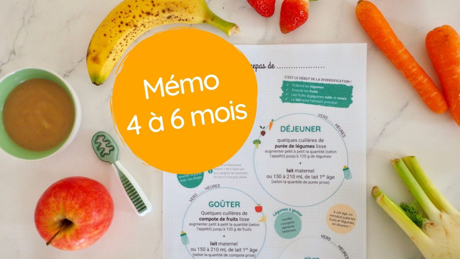 légumes pour bébé 4 mois demi