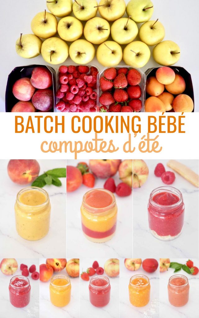 Batch cooking sucré : compotes de fruits d'été pour bébé