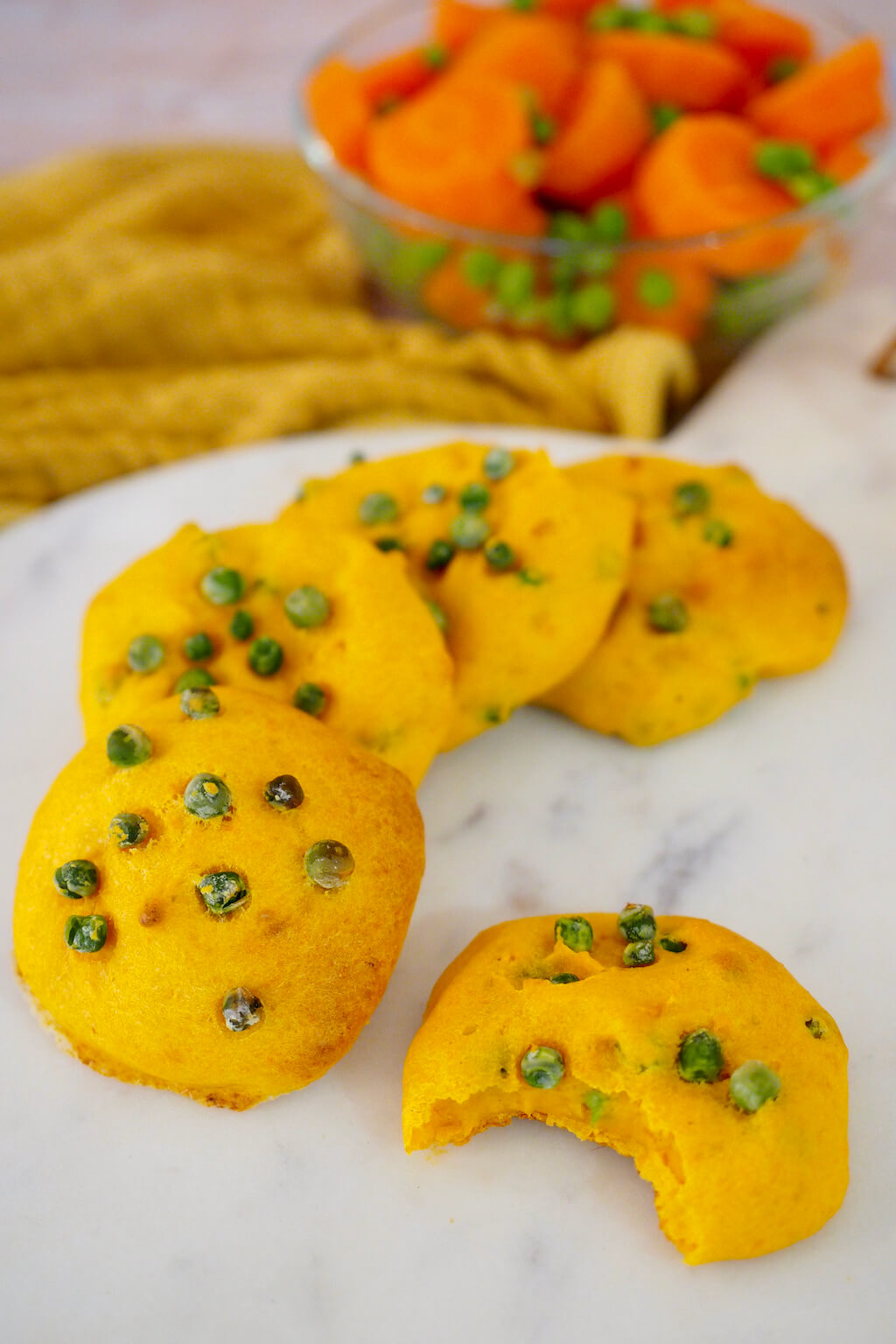 Cookies moelleux carottes - petits pois