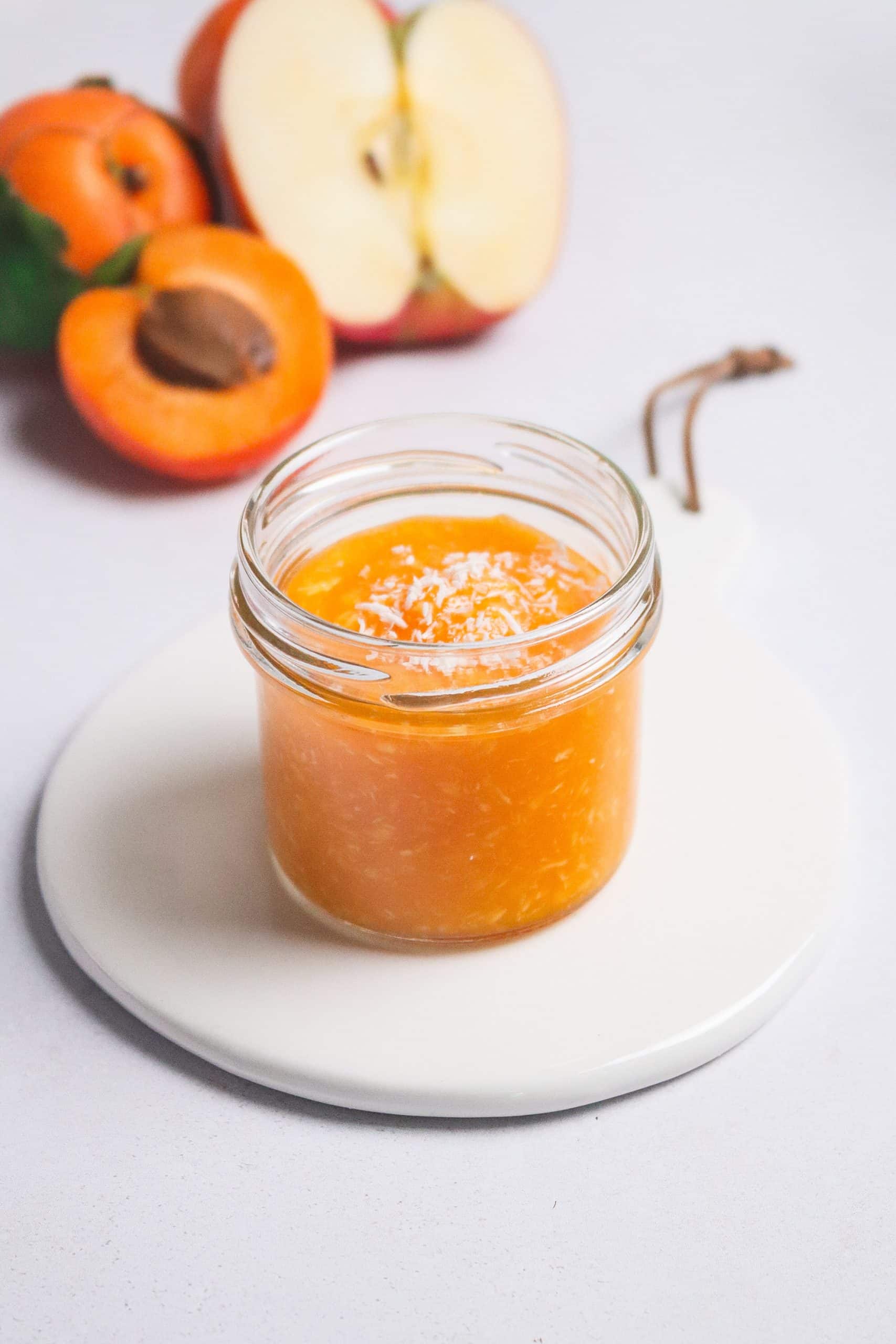 Compote pomme abricot coco