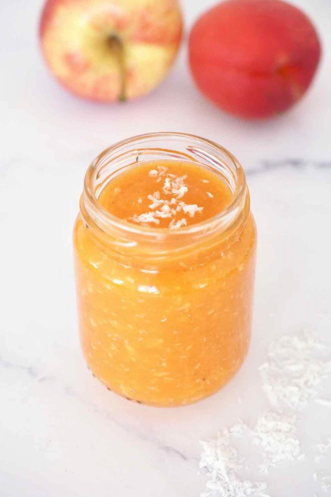 Compote pomme abricot coco Cuisinez pour bébé