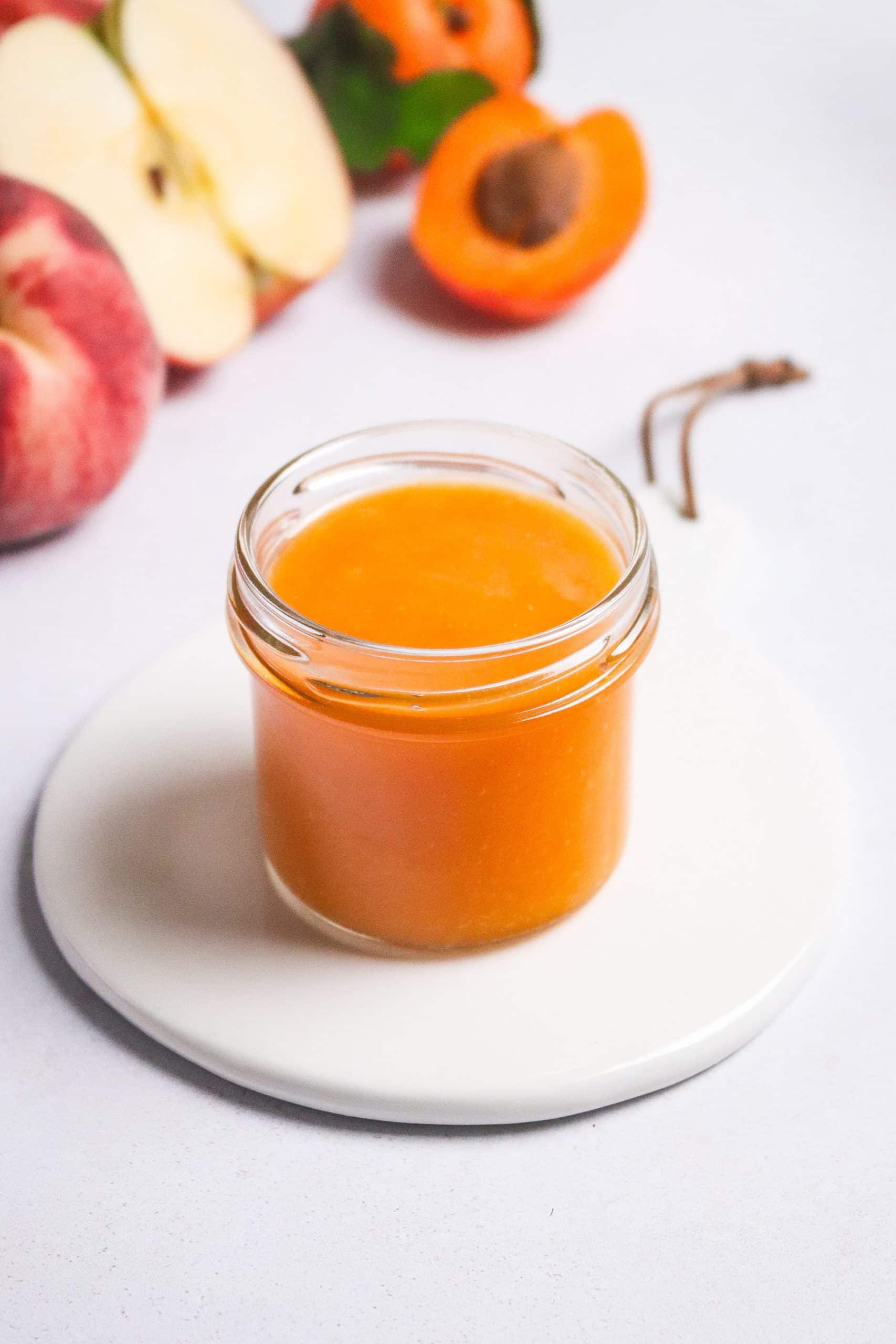 Compote pêches pomme abricots