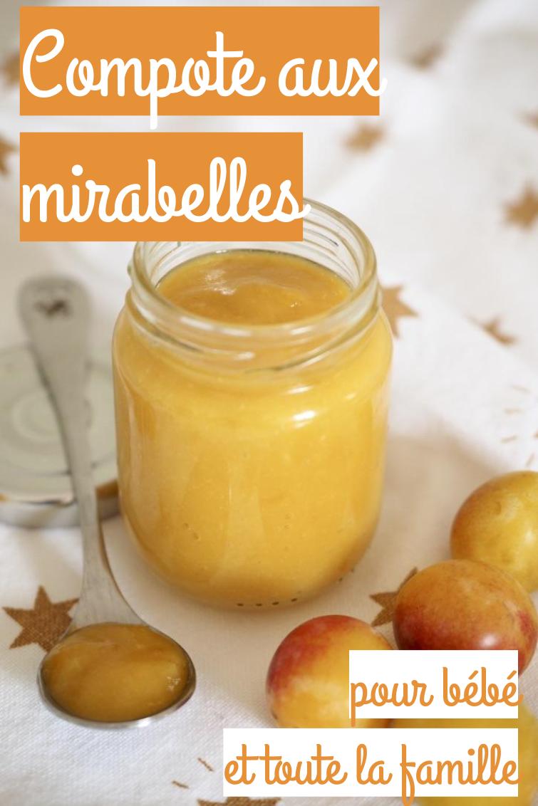 Compote aux mirabelles Cuisinez pour bébé