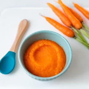 premiere puree carotte bebe diversification 4 mois