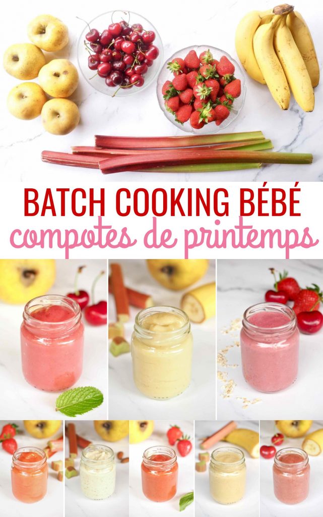 Batch Cooking Sucre Compotes De Fruits De Printemps Pour Bebe Cuisinez Pour Bebe