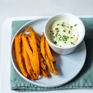 frites de patate douce et carottes