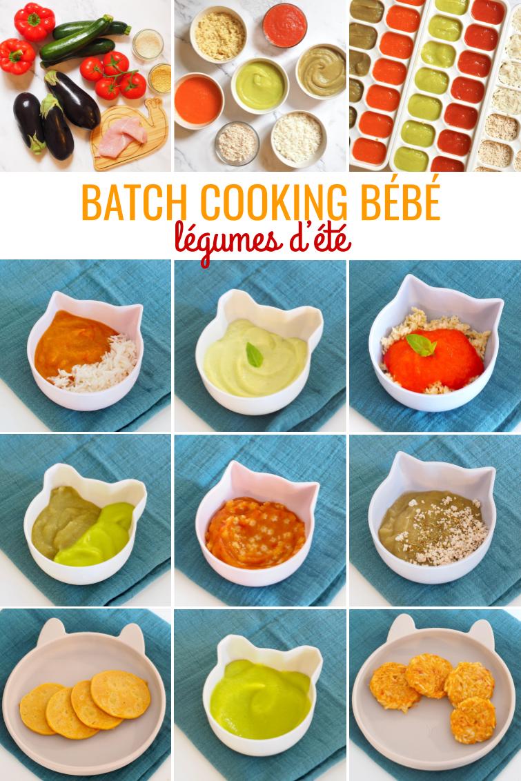 Batch cooking pour bébé : légumes d'été