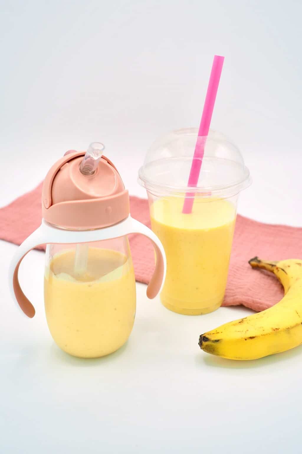 Milkshake mangue banane et curcuma