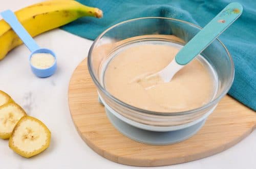 creme banane lait infantile bebe