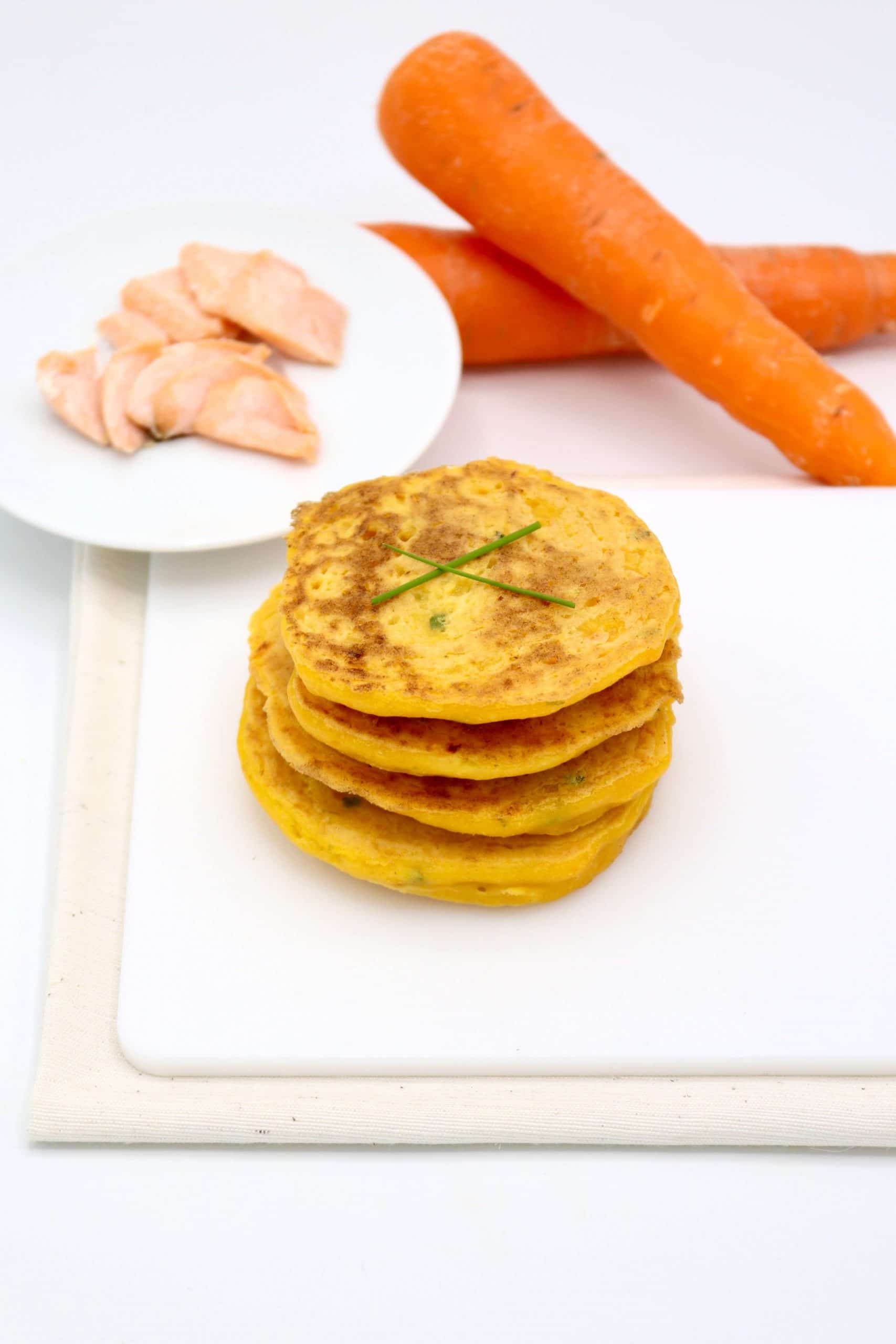 Pancakes de légumes au saumon
