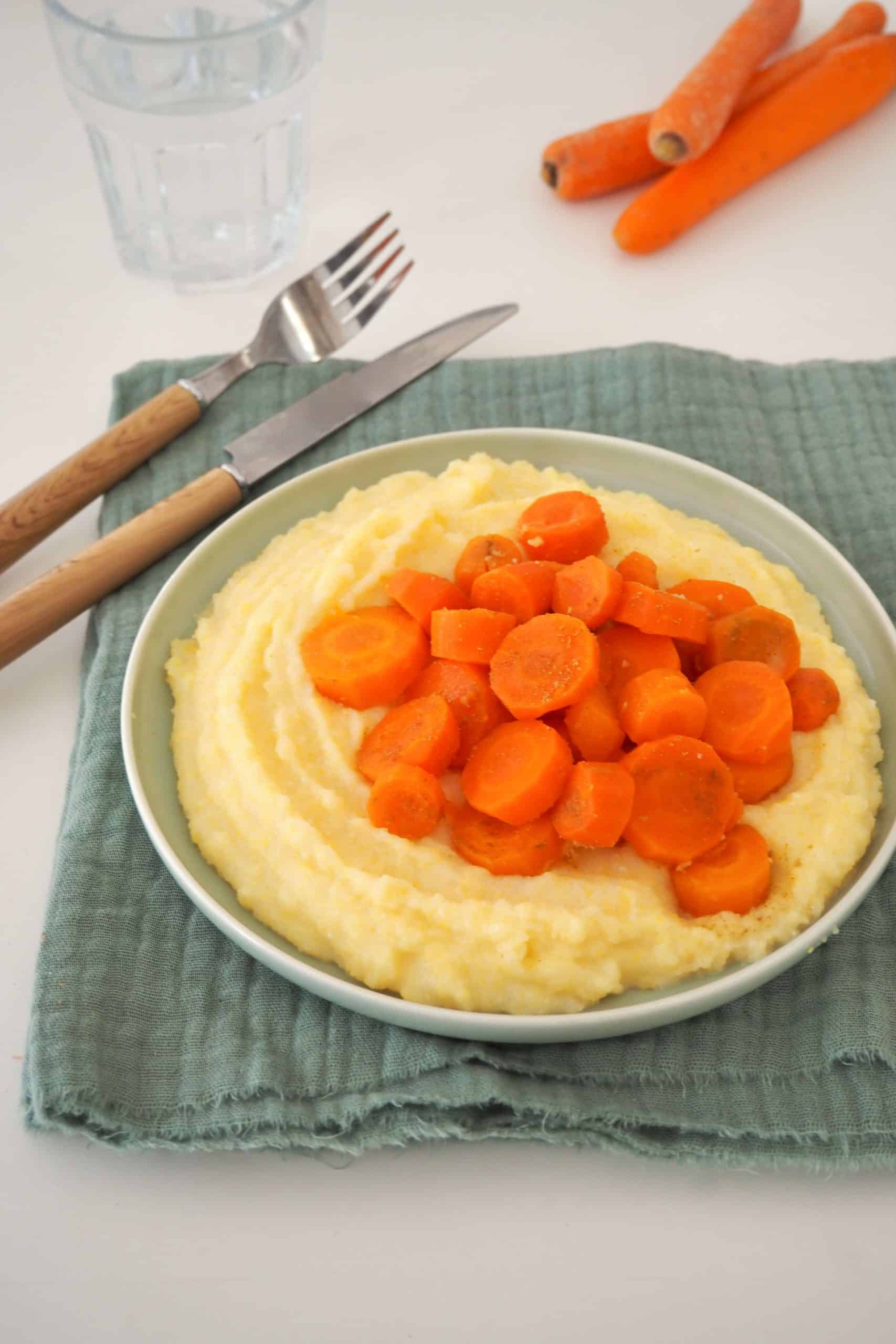 Polenta aux carottes et cumin
