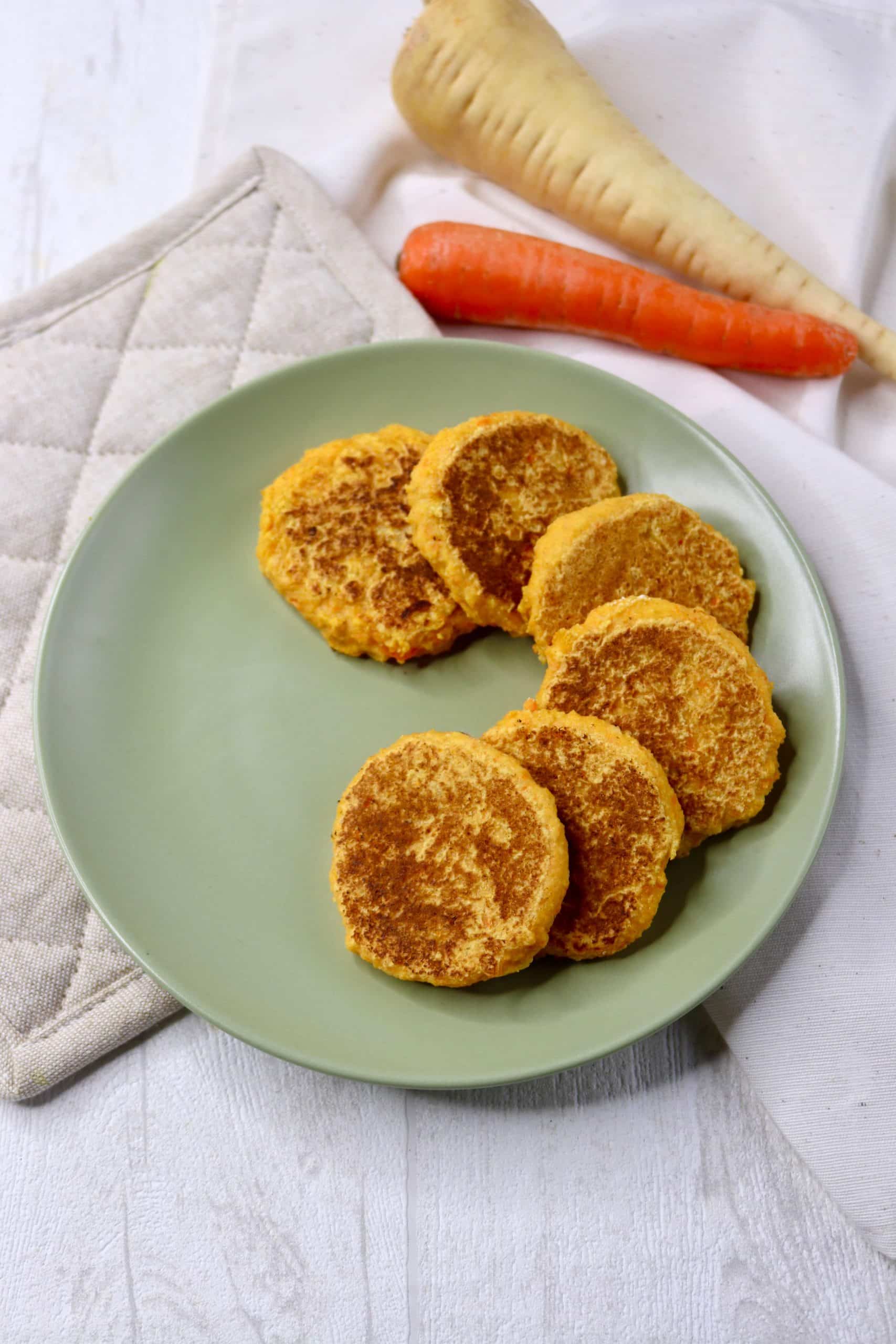 Pancakes de panais et carotte