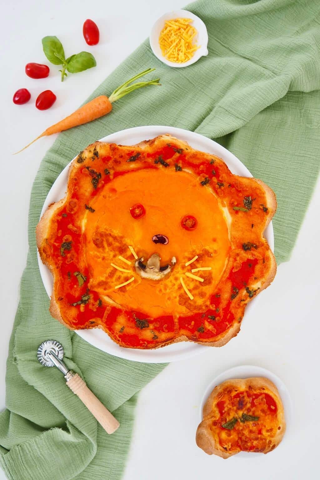Pizza lion à la carotte