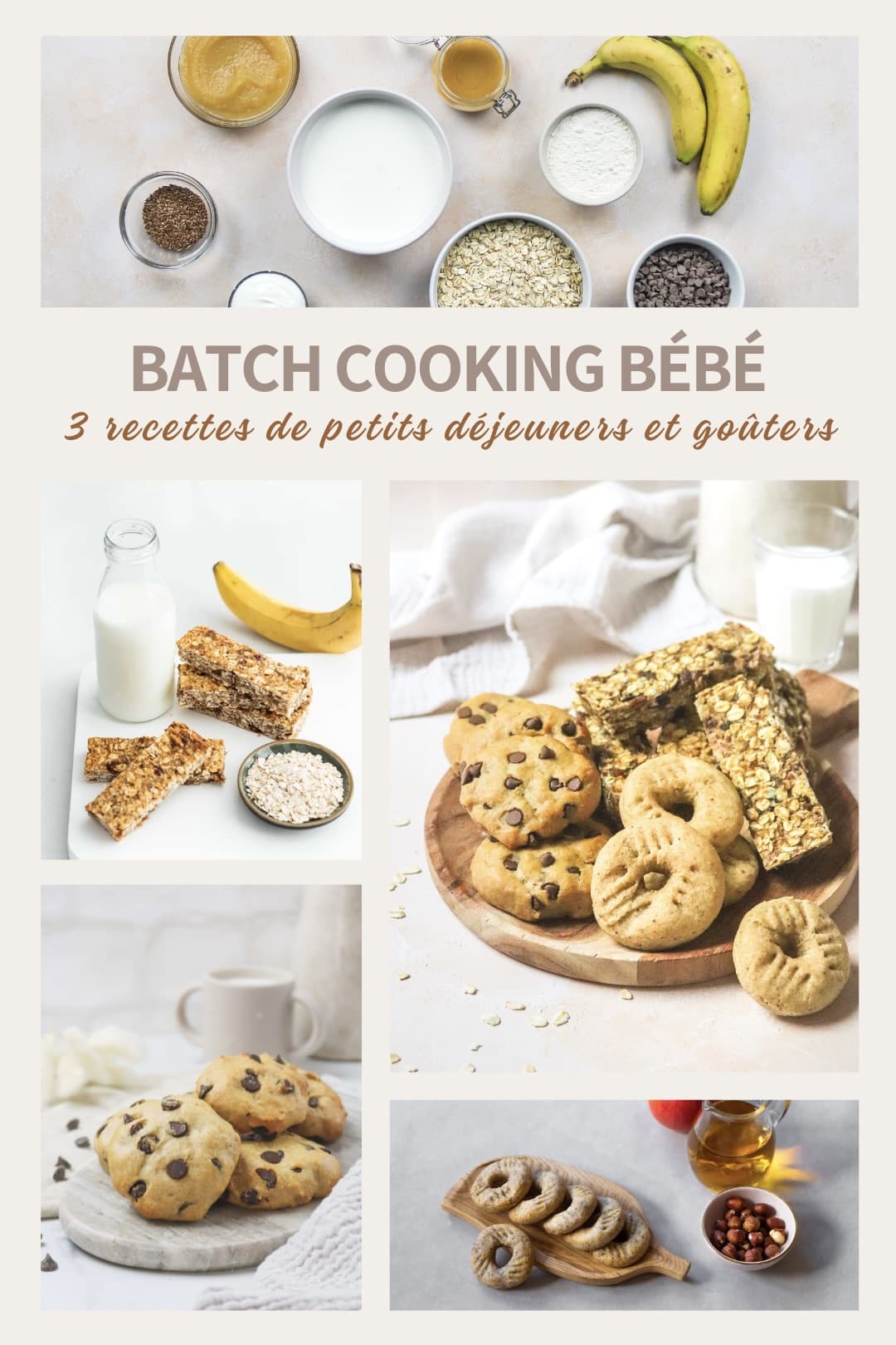 Batch cooking : 3 recettes petits-déjeuners et goûters