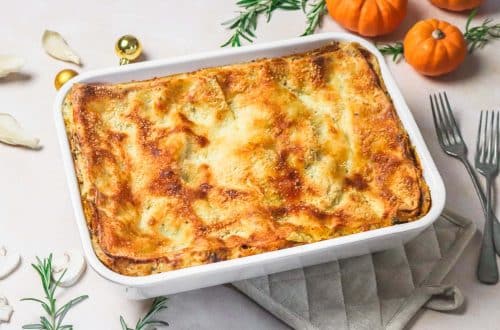 Lasagnes végétariennes au potimarron, champignons et truffe H