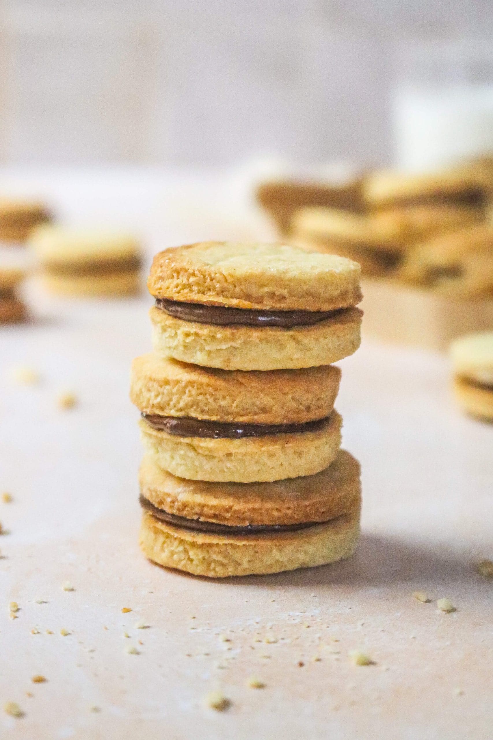 Biscuits fourrés choco-noisettes