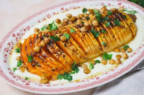 Butternut hasselback et sa crème de feta H