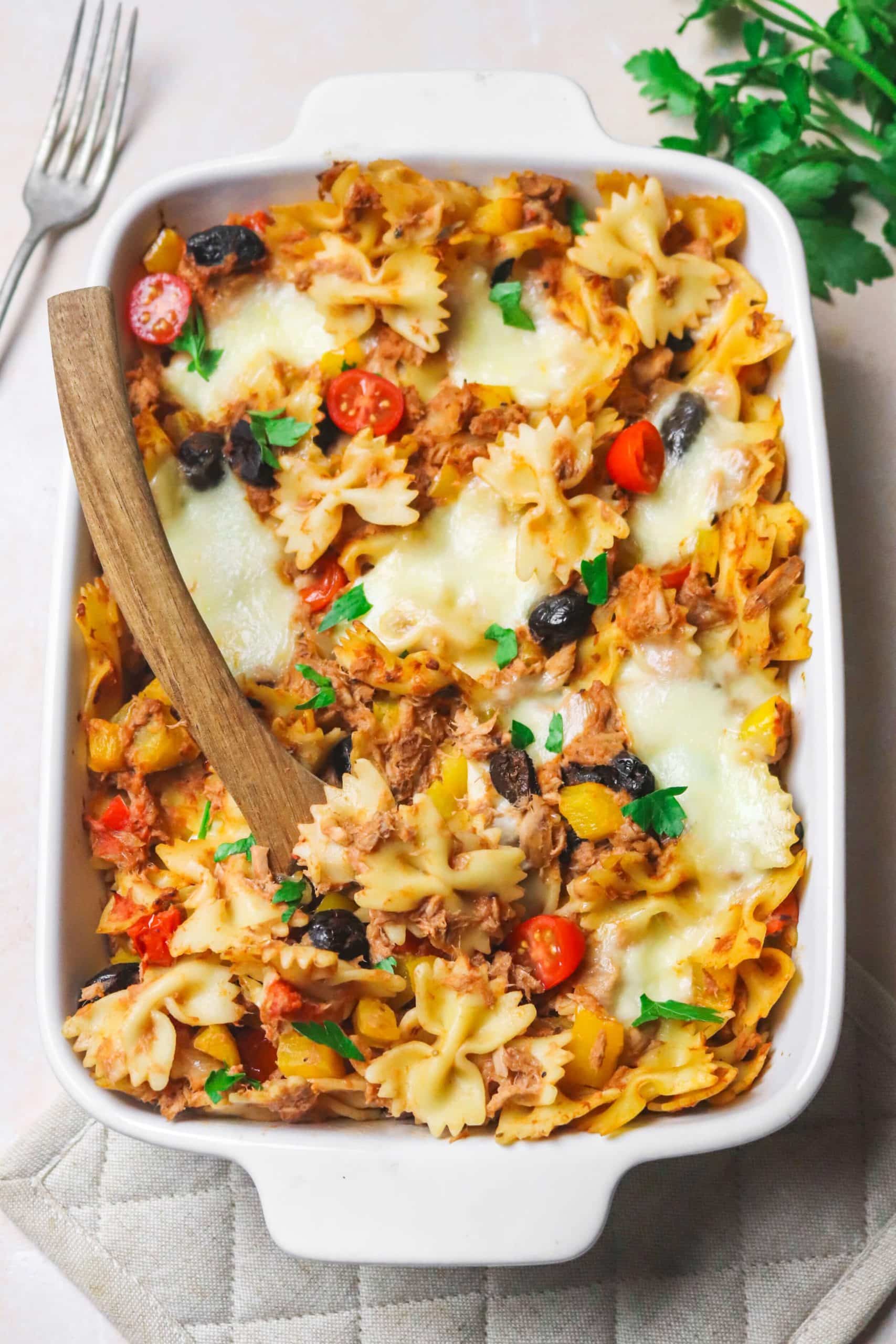 Gratin de pâtes au thon