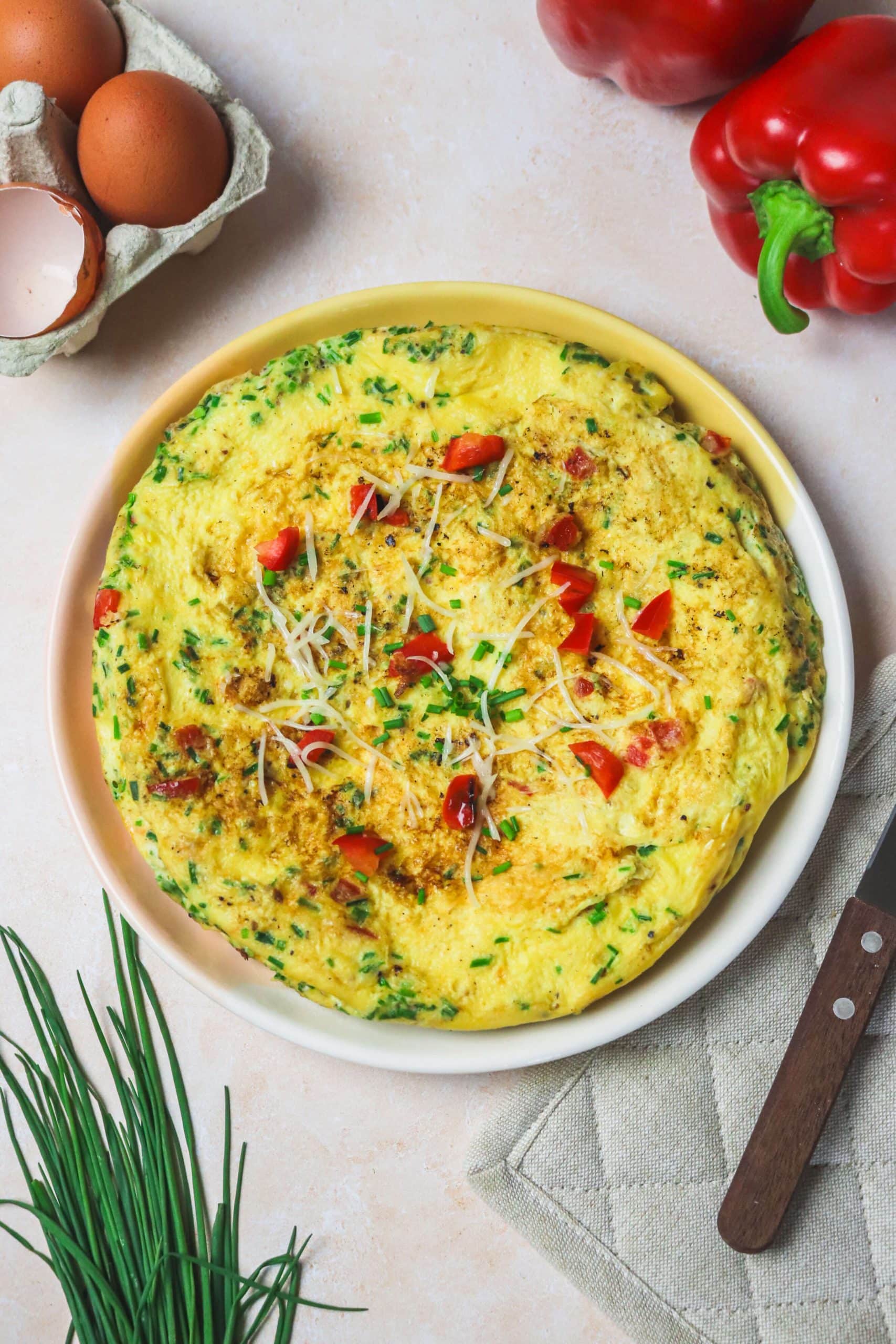 Omelette aux poivrons