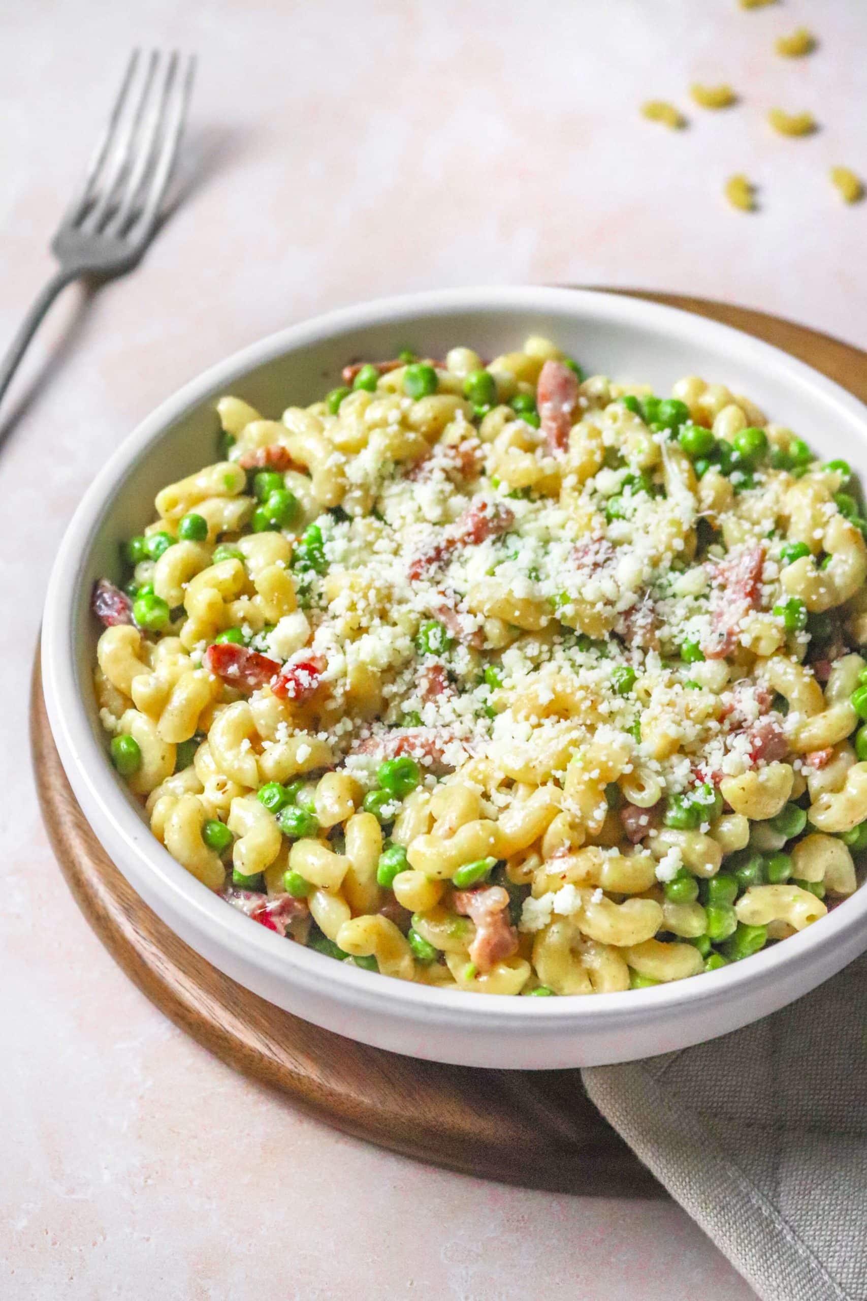 One pot pasta coquillettes et petits pois