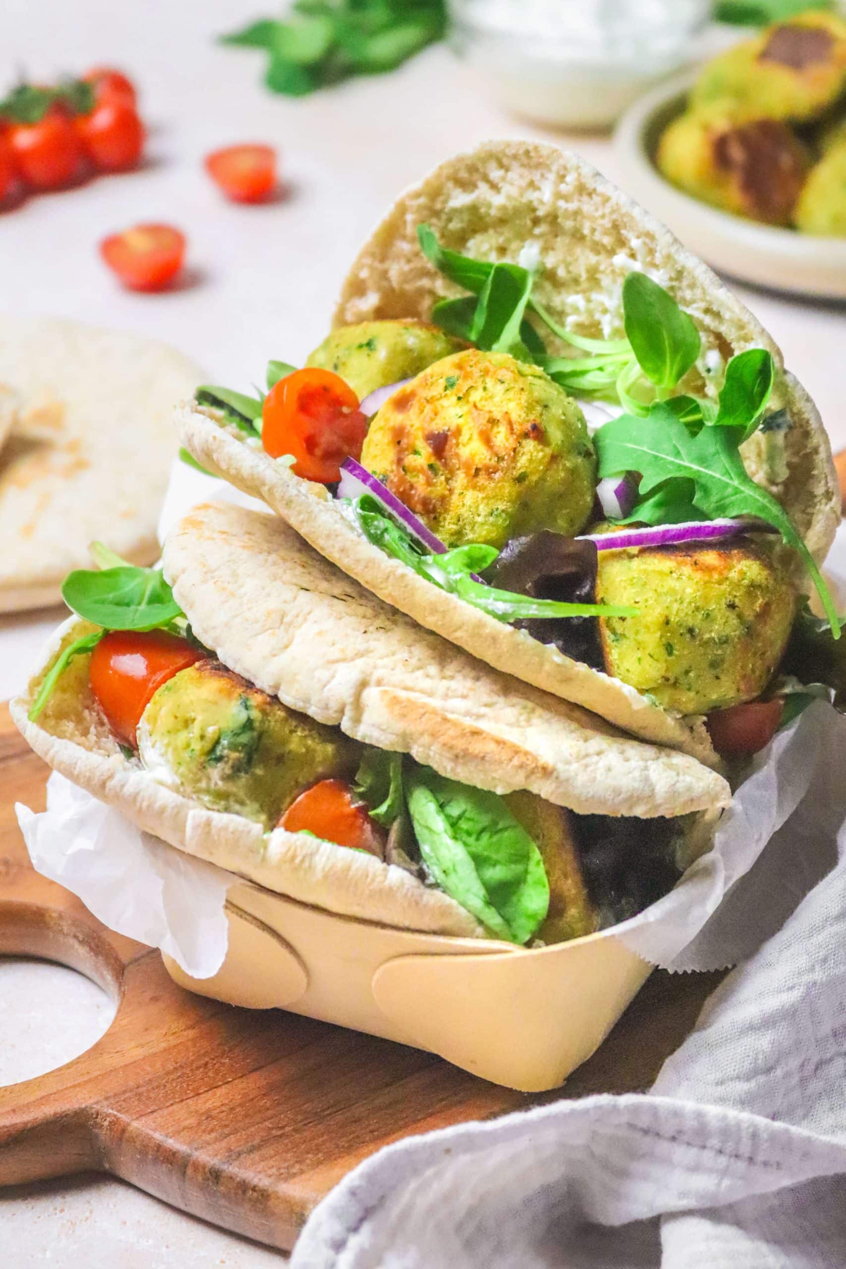 Pita falafels