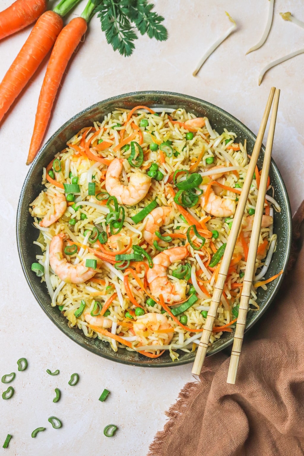 Riz sauté aux crevettes