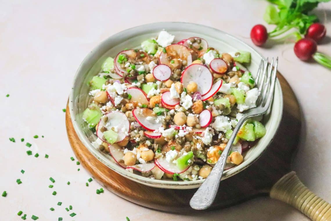 Salade printanière aux lentilles et radis H