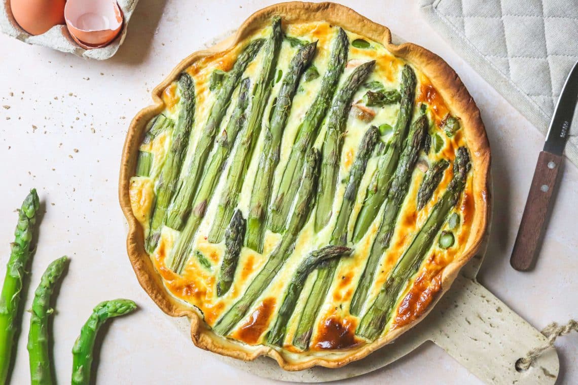 Tarte salée asperges saumon H