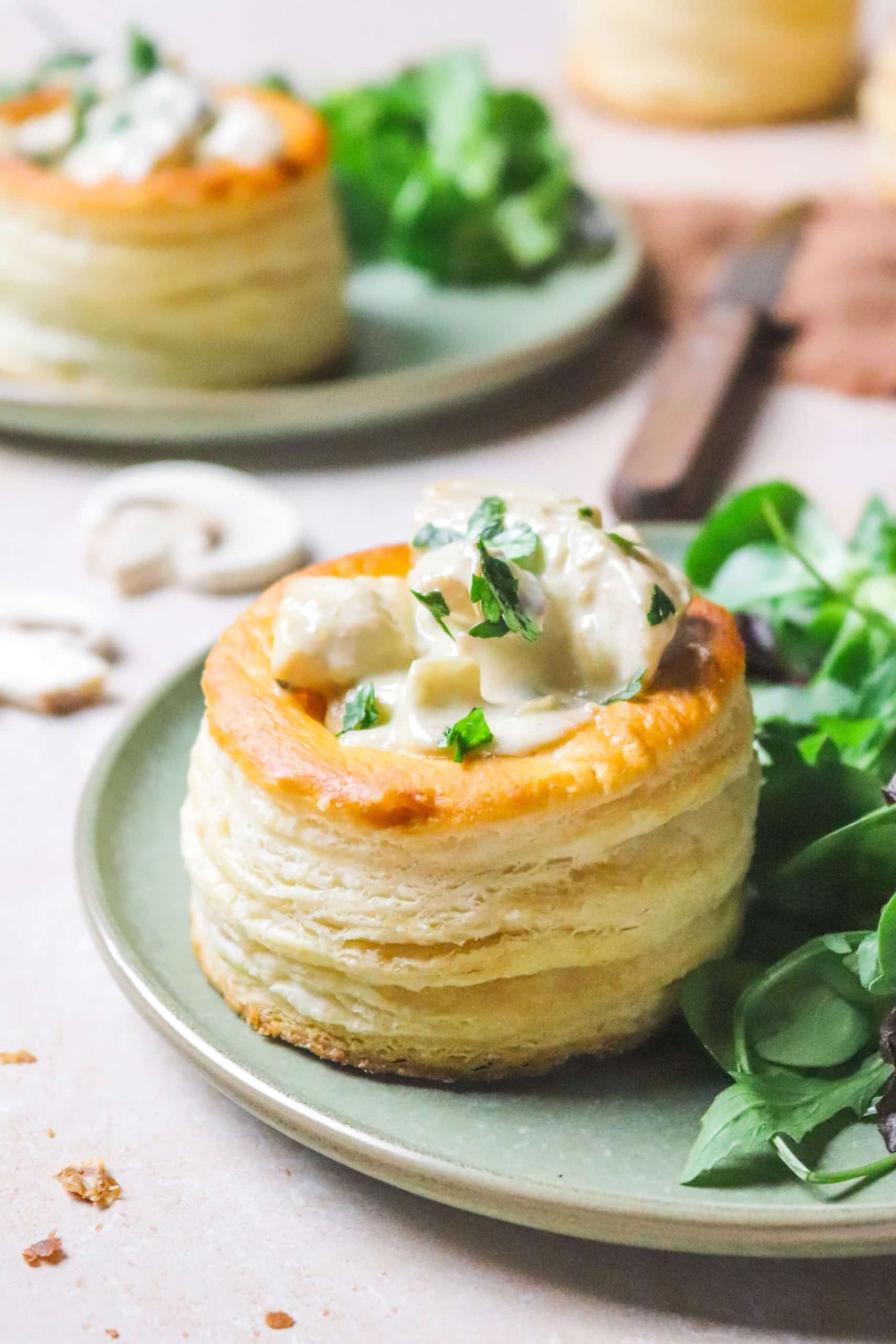 Vols-au-vent poulet champignons
