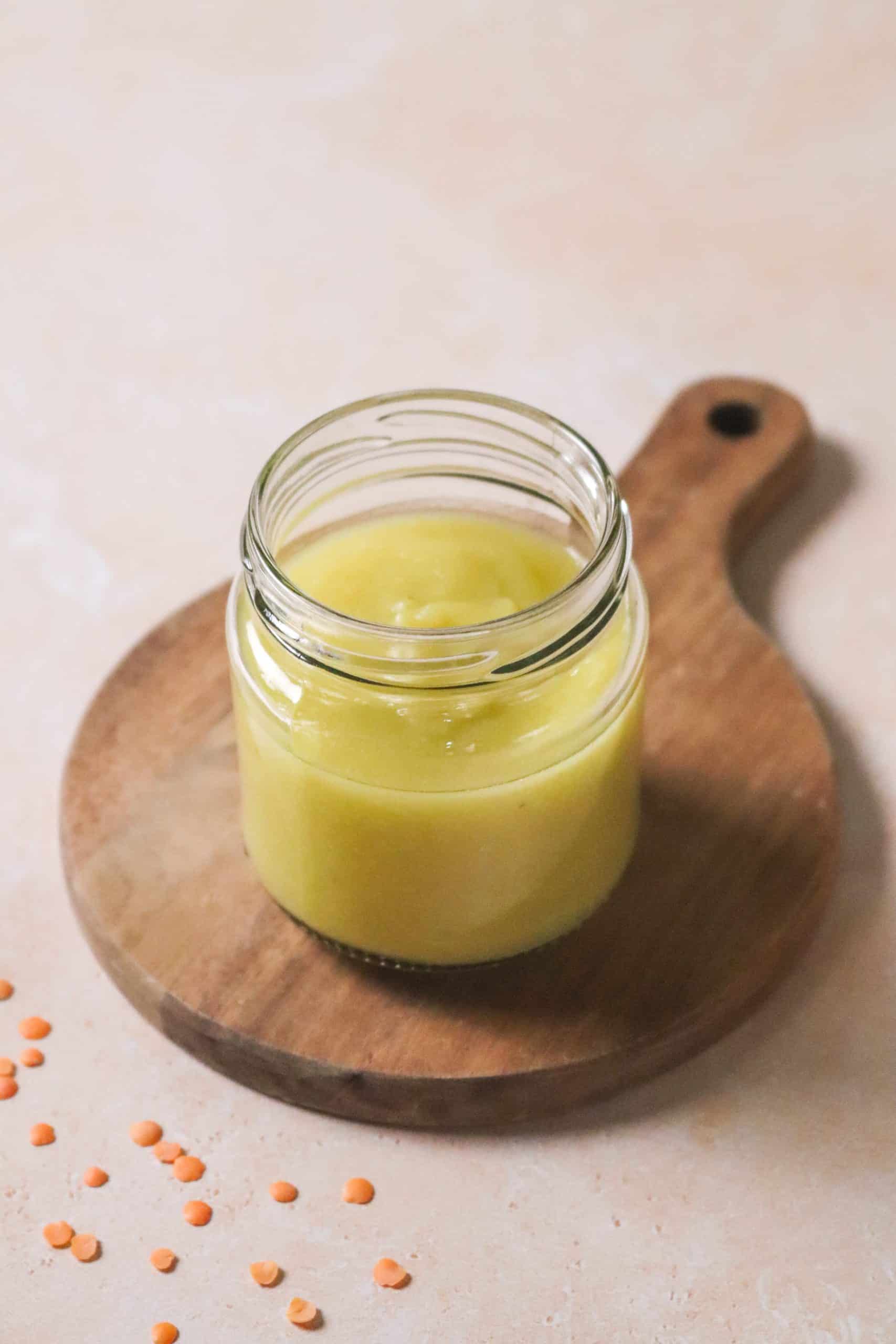 Purée de courgettes aux lentilles corail