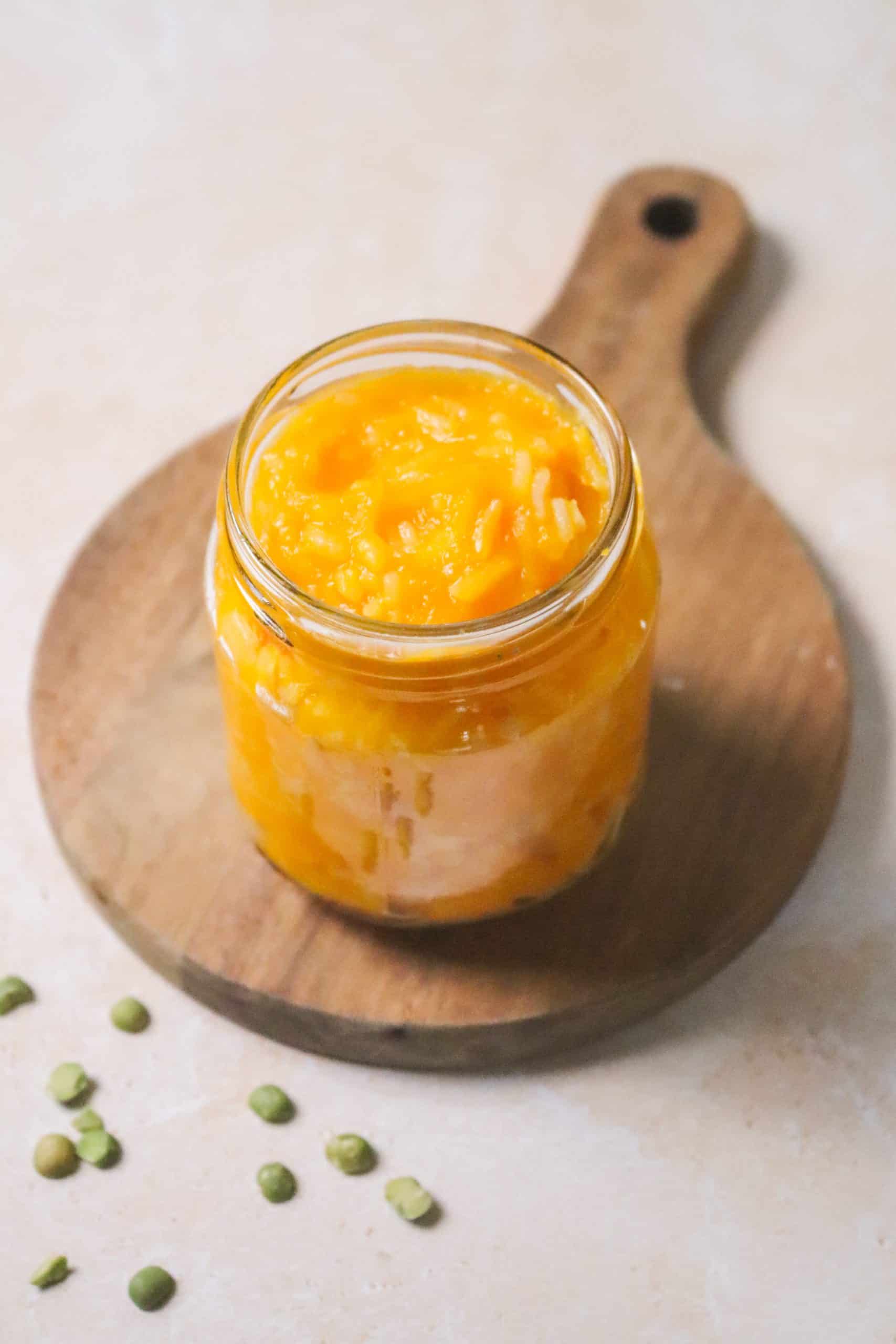 Mouliné de butternut et pois cassés au riz