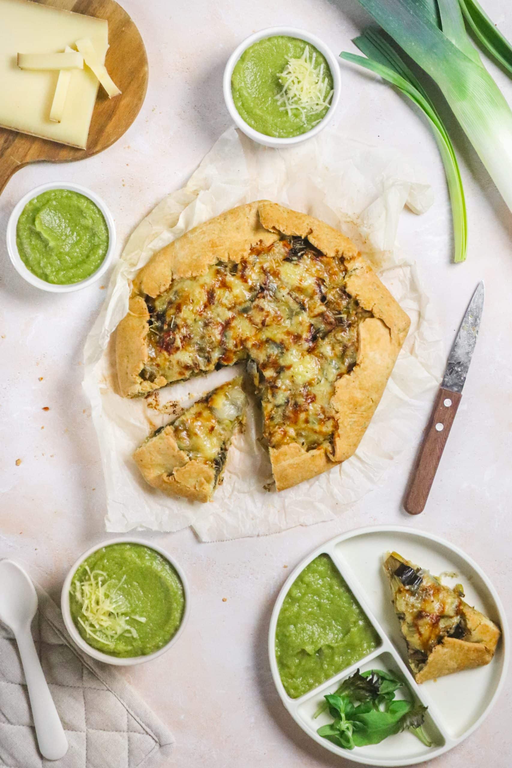 Tarte rustique poireaux comté