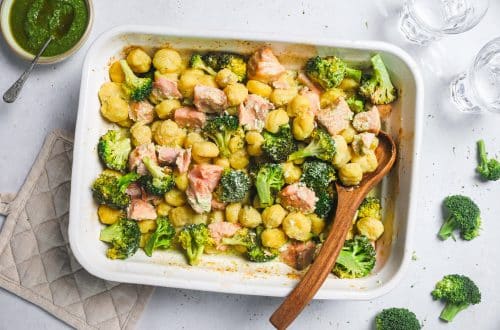 Gratin express de gnocchis au saumon et brocoli (one pot au four) H