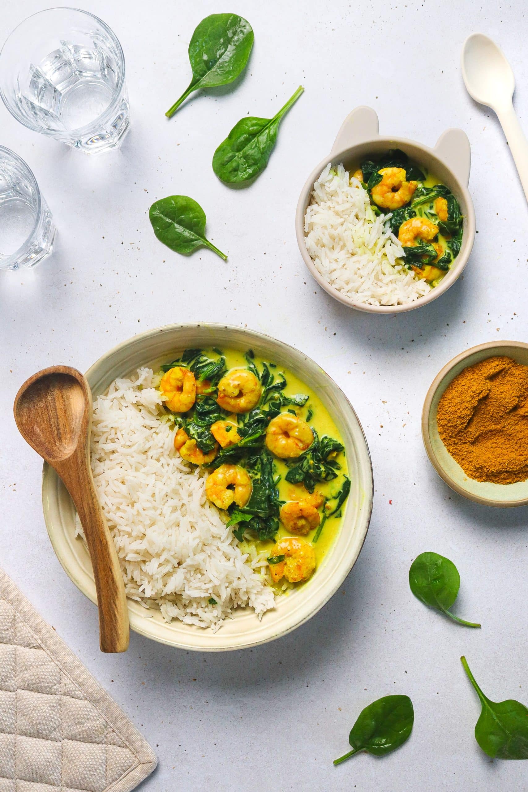 Curry aux crevettes express