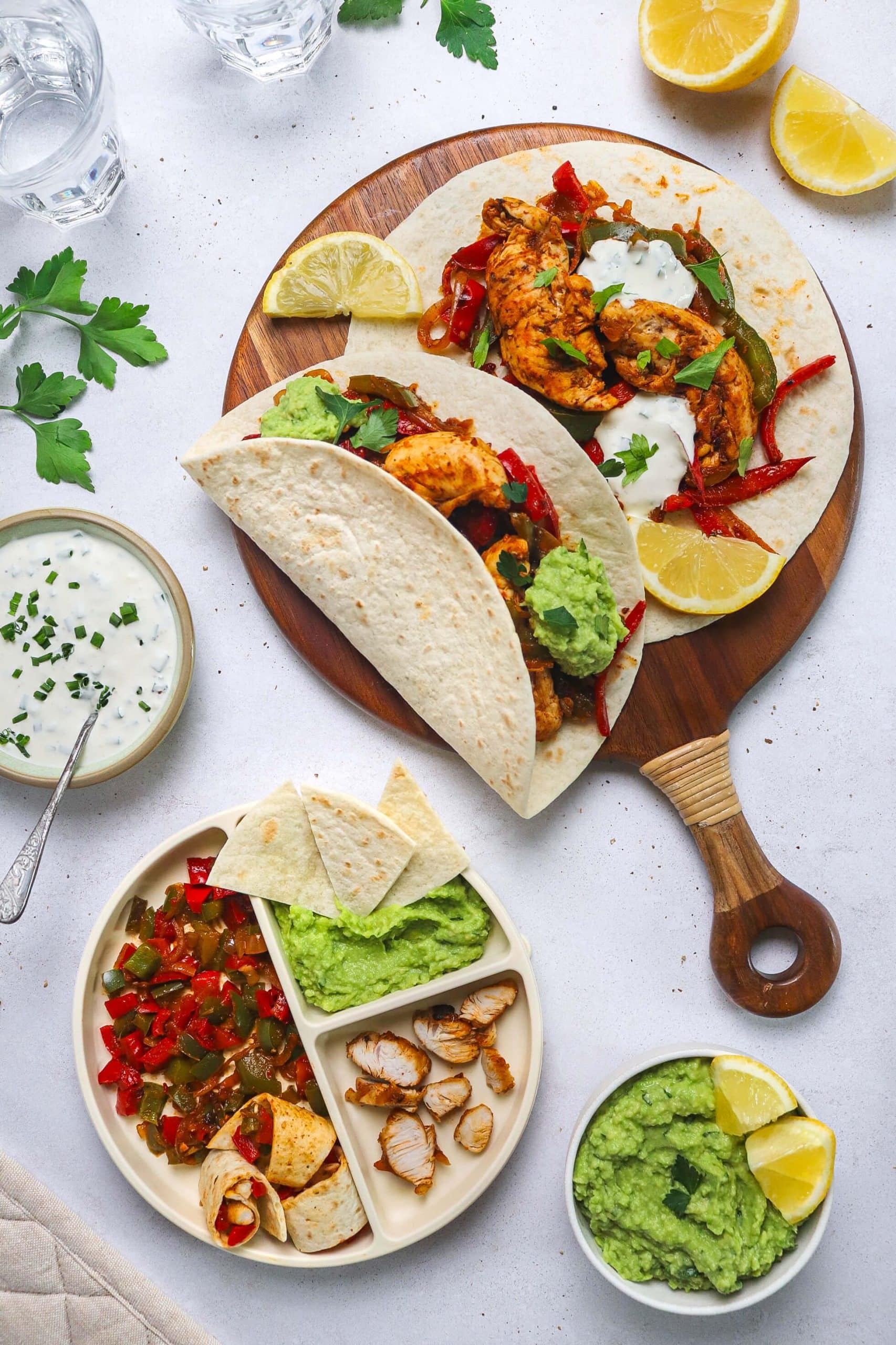 Fajitas poulet poivrons express