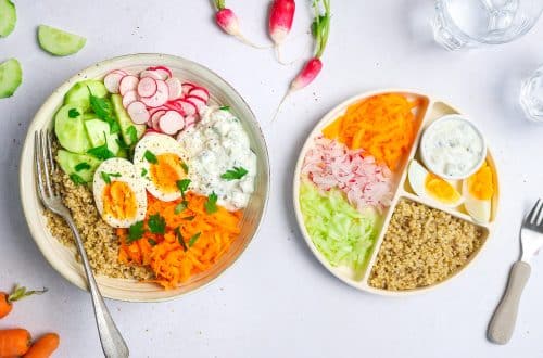 Bowl quinoa, légumes printaniers et tzatziki H