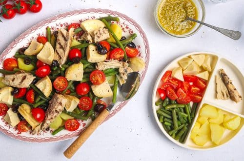 Salade aux artichauts, haricots verts et maquereaux H