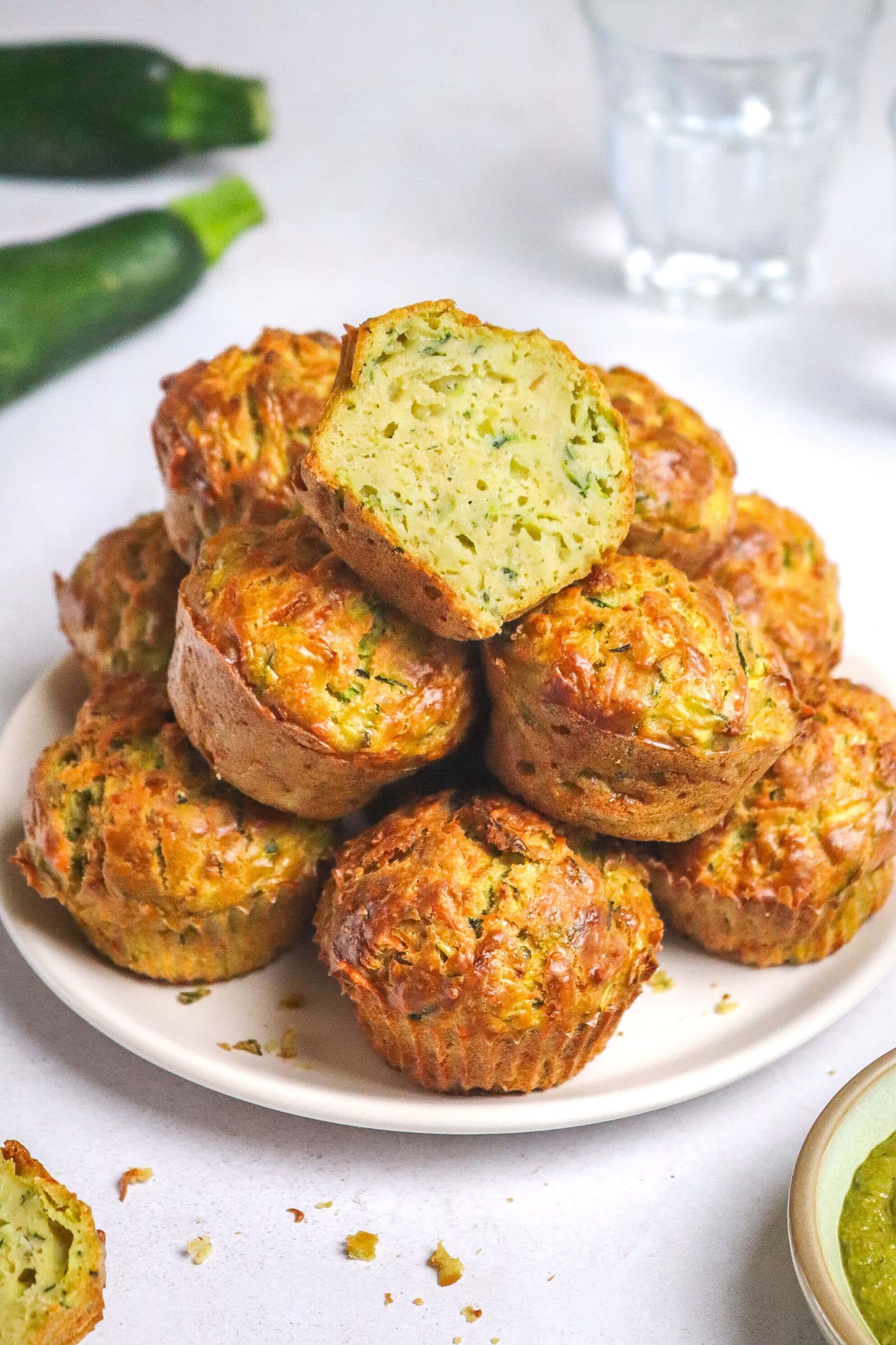 Muffins courgette pesto