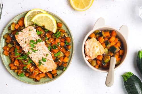 Saumon au four et légumes rôtis (one pot) H
