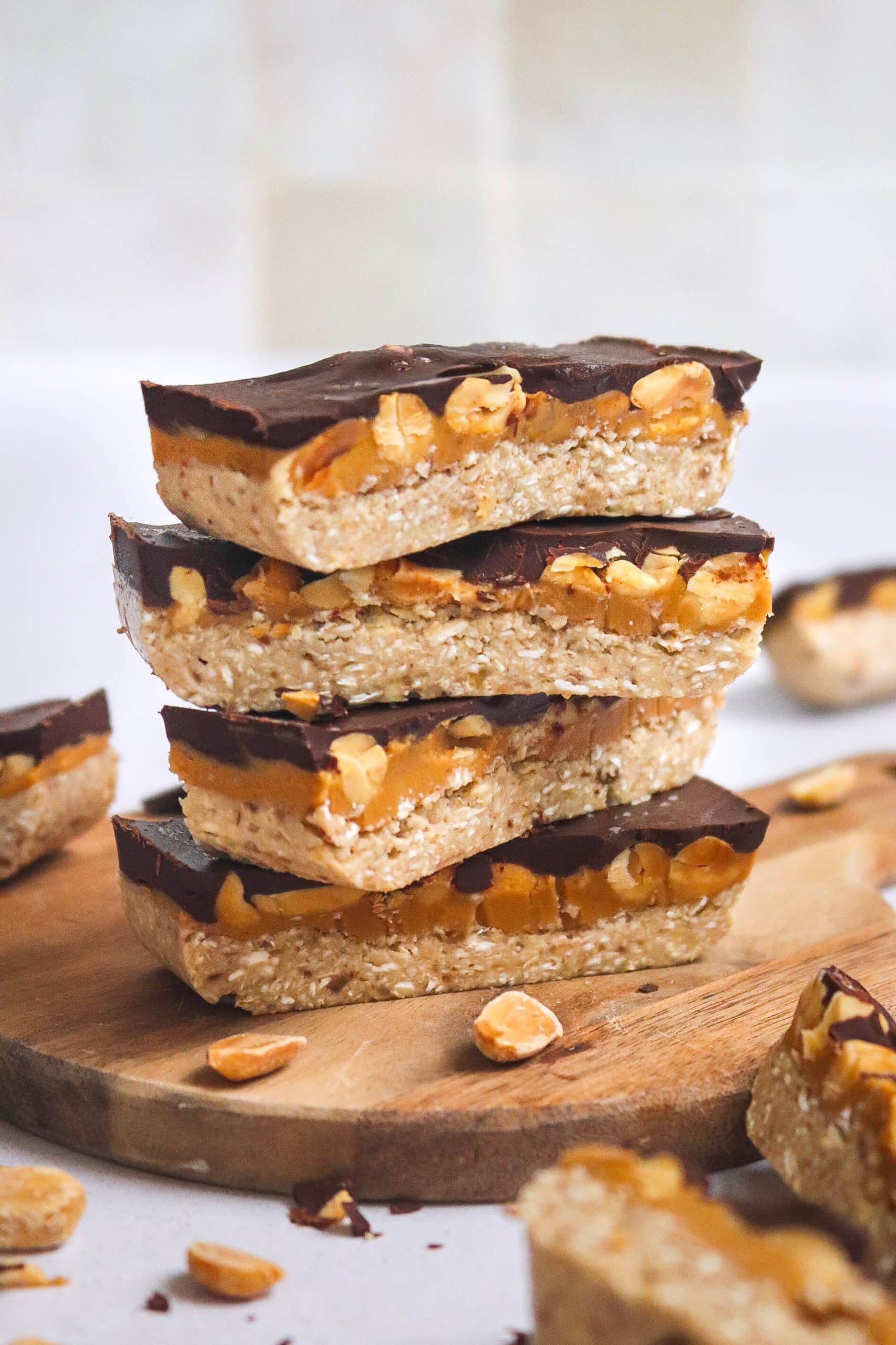 Barres glacées chocolat cacahuètes