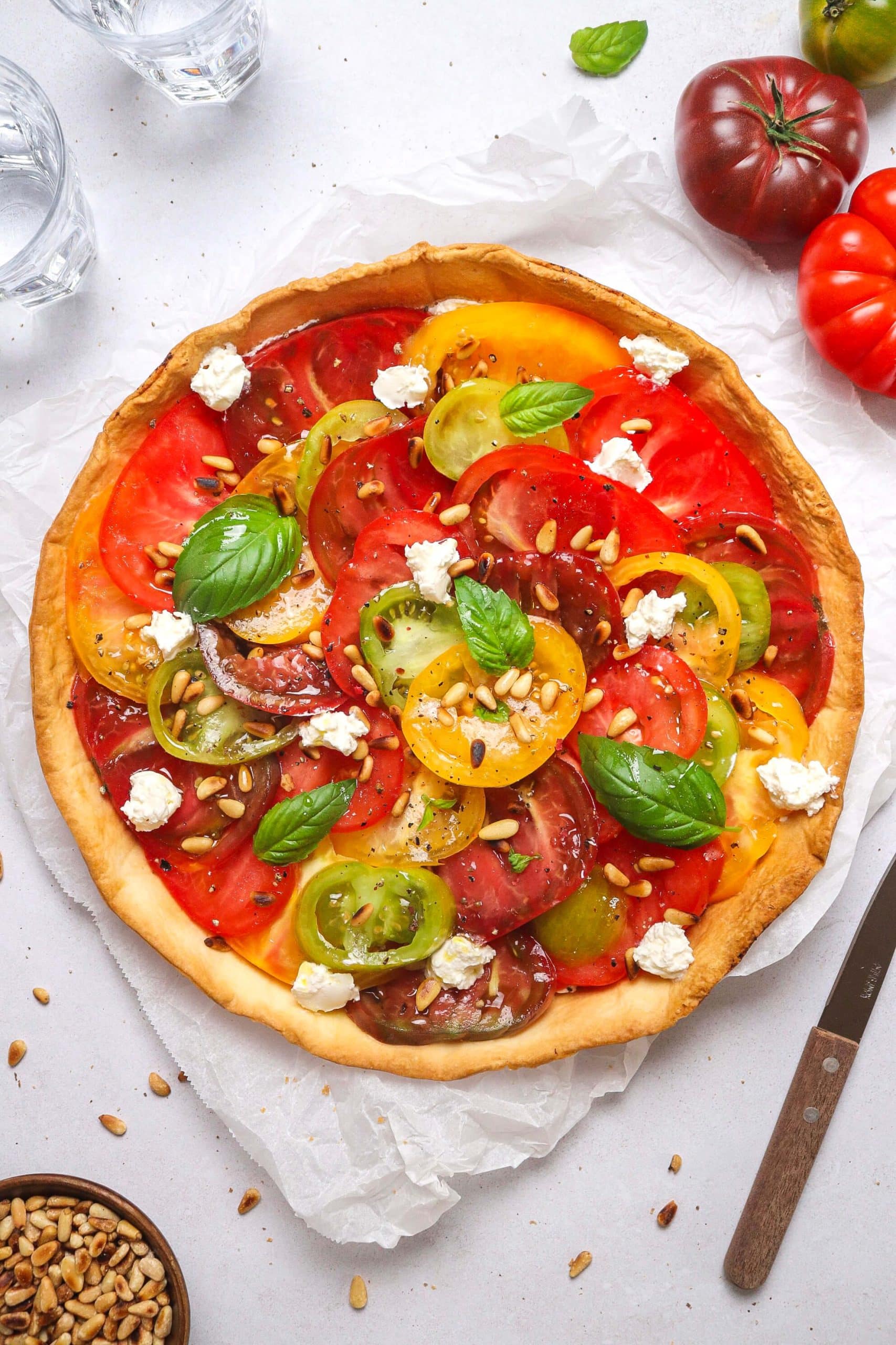 Tarte aux tomates crues