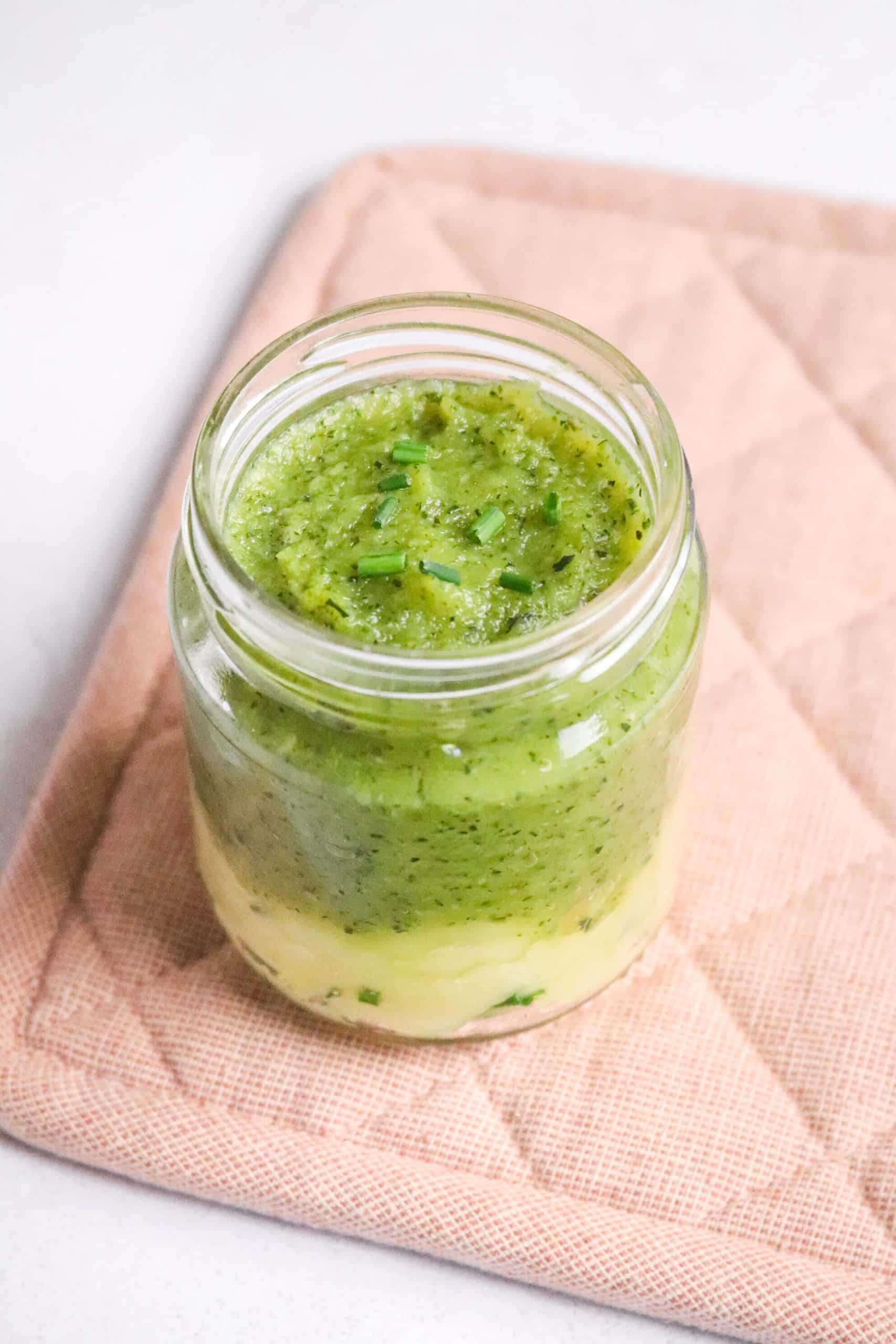 Écrasé de pommes de terre et courgettes à la ciboulette