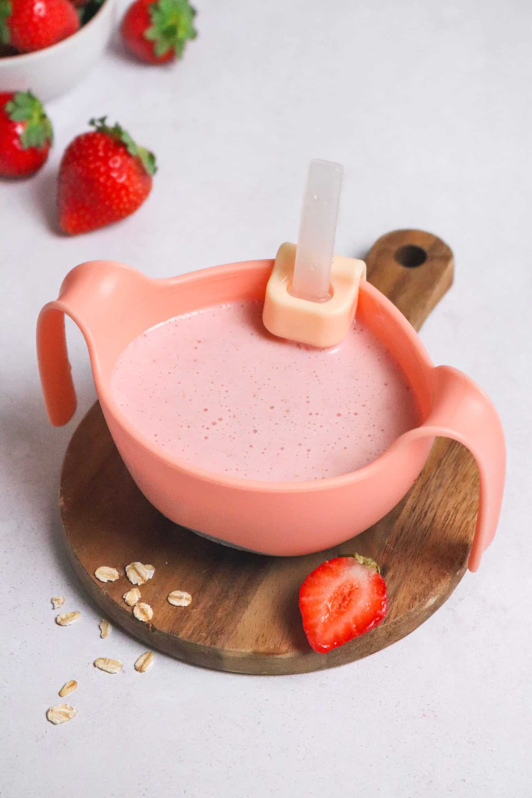 Milkshake fraise avoine