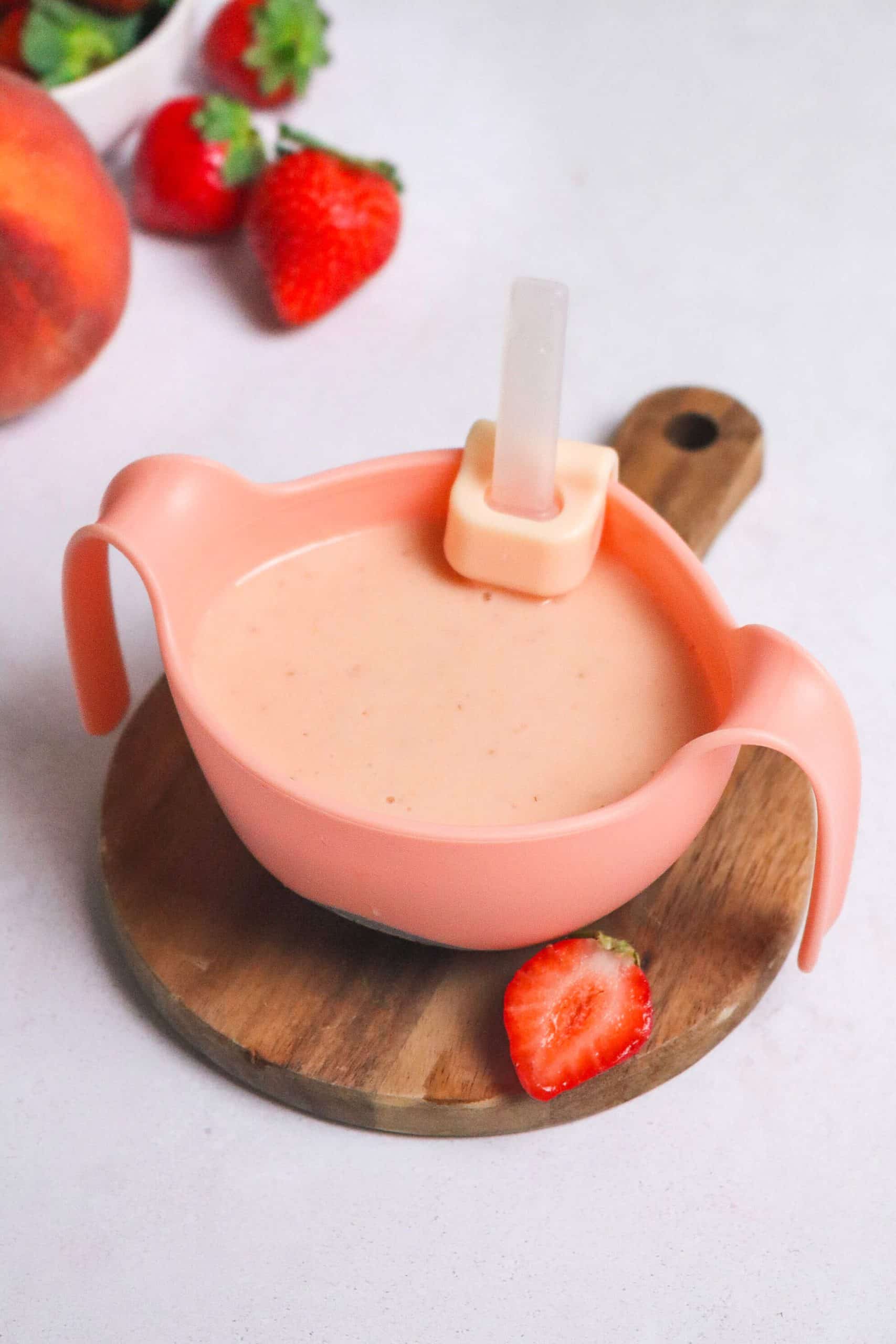 Milkshake pêche fraise