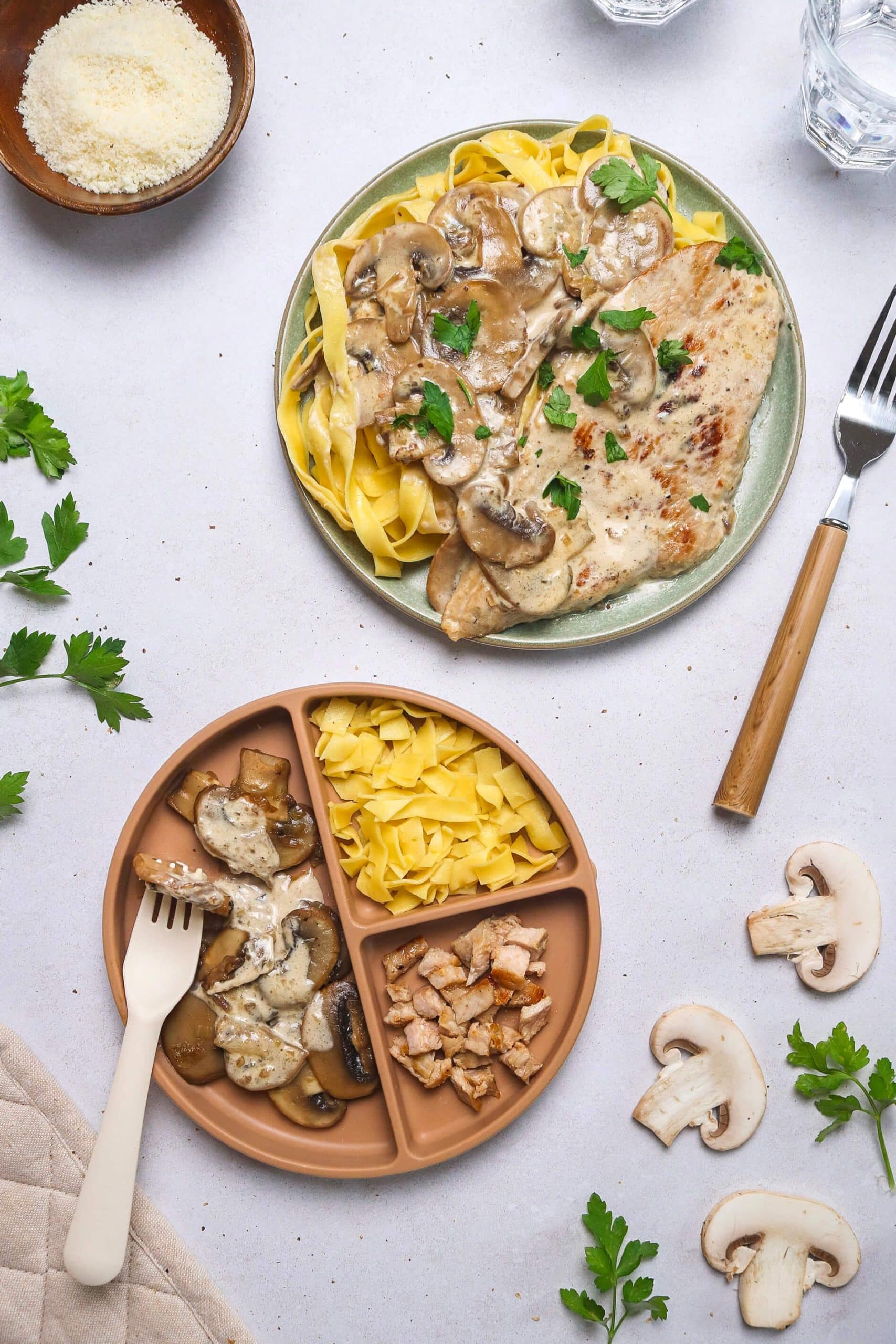 Escalopes de veau sauce aux champignons