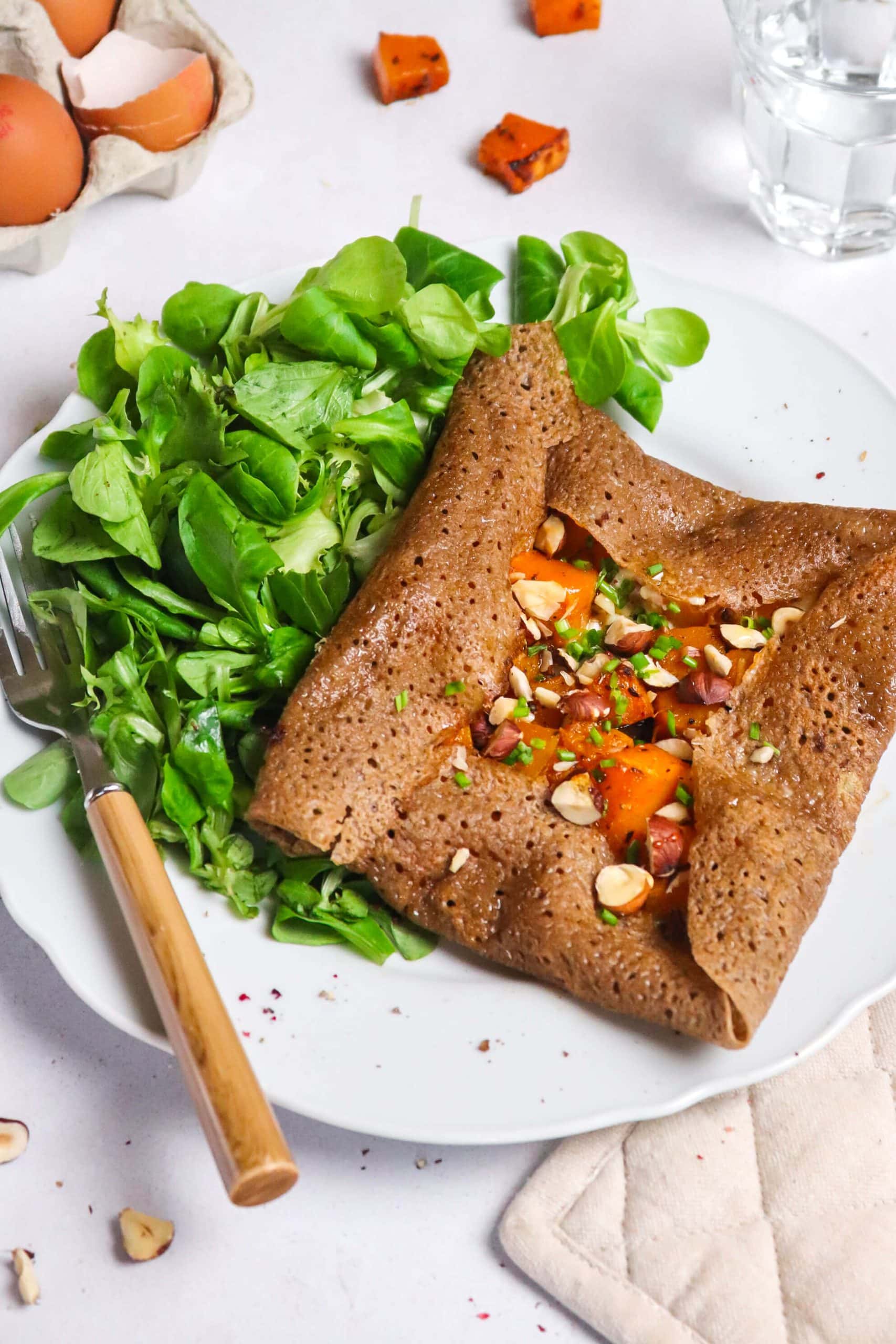 Galettes butternut chèvre miel