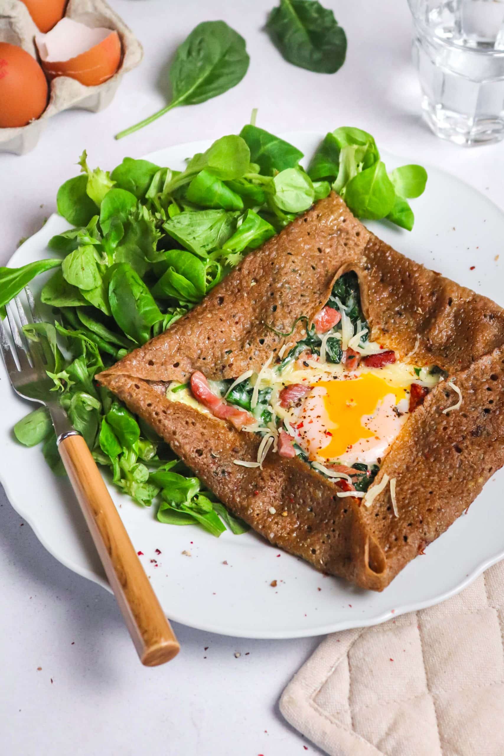 Galettes épinards lardons